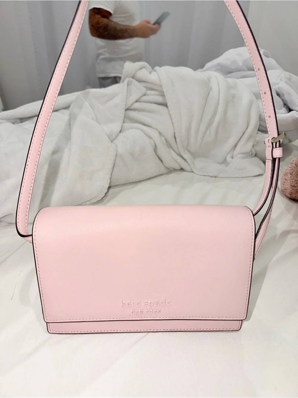 kate spade Pastel Pink Leather Shoulder Bag